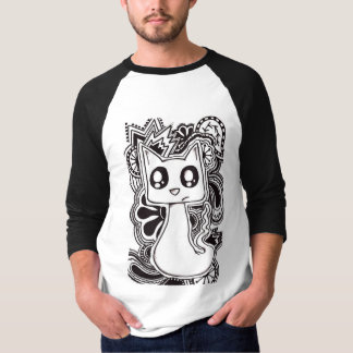 Psychedelic kattskjorta tee shirt