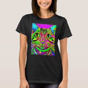 Psychedelic Kattunge Kitten i Kat Stil 1 T Shirt