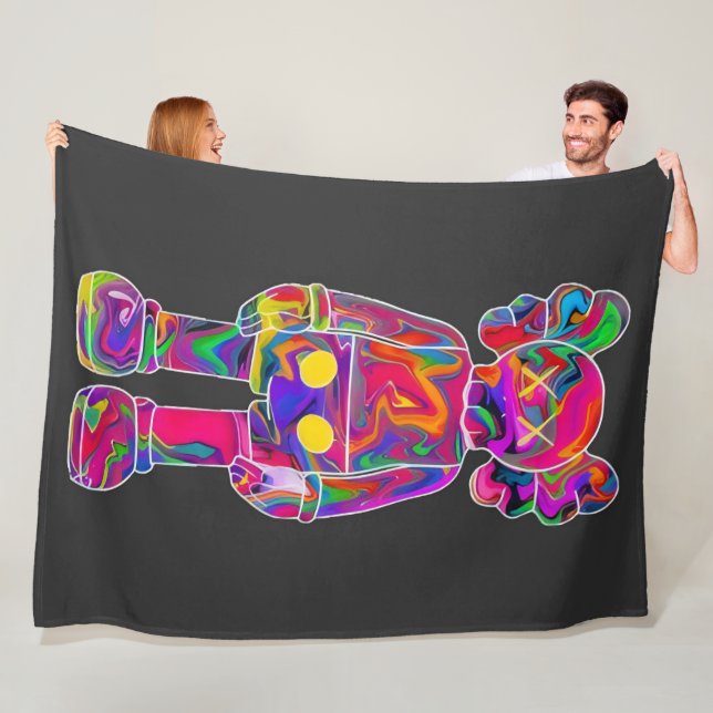 Psychedelic Kaw Fleecefilt (På plats)