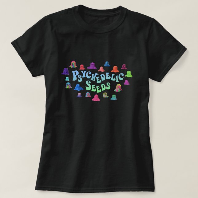 Psychedelic klickar av Bex Ilsley (kvinna svart) T-shirt (Design framsida)
