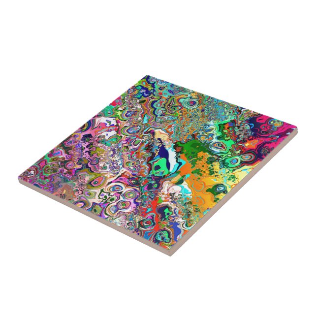 Psychedelic konst kakelplatta (Sidan)
