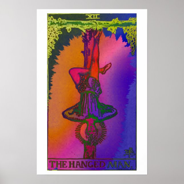 Psychedelic-kortet för hanged Man Poster (Framsidan)