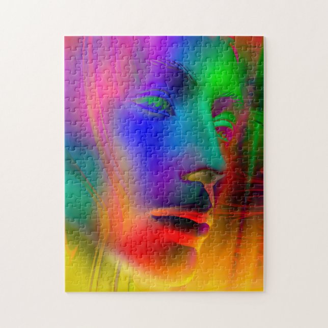 Psychedelic kvinnaansikte pussel (Vertikal)