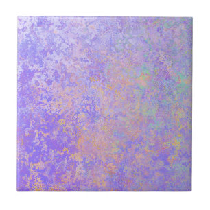 Psychedelic Lavender Lila Neon Pastel Abstrakt Kakelplatta