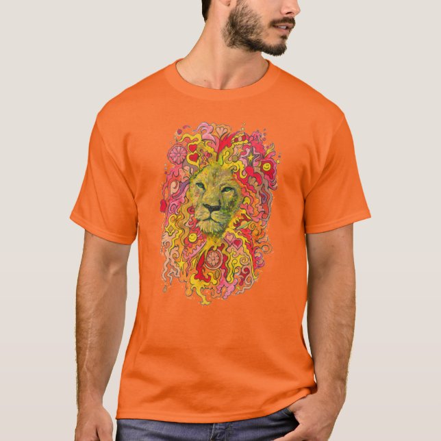 Psychedelic lejont tee shirt (Framsida)