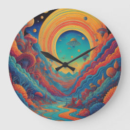 Psychedelic Ligcape Journey Stor Klocka