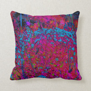 Psychedelic Lila Lily Flower Magenta Garden Kudde