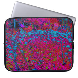 Psychedelic Lila Lily Flower Magenta Garden Laptop Fodral