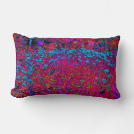 Psychedelic Lila Lily Flower Magenta Garden Lumbarkudde
