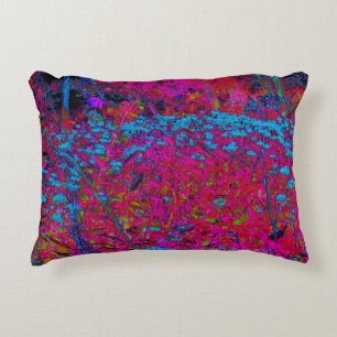 Psychedelic Lila Lily Flower Magenta Garden Prydnadskudde