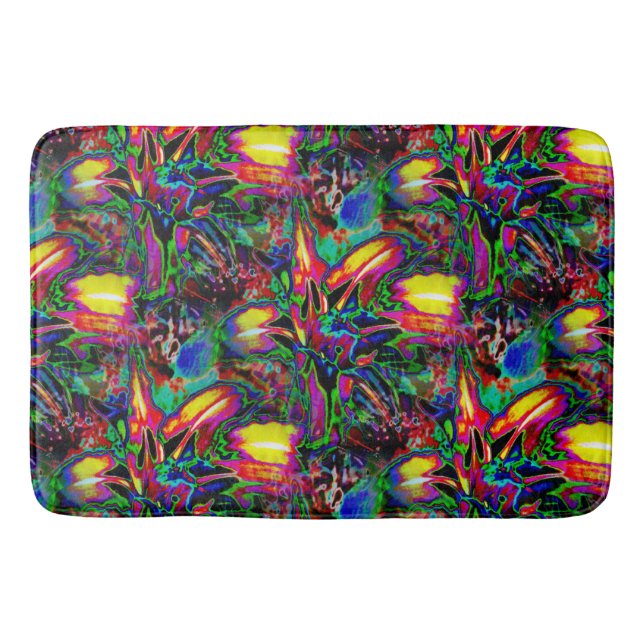 Psychedelic Lilies.. Badrumsmatta (Framsidan)