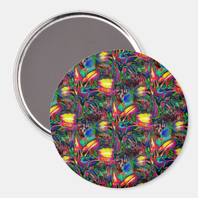 Psychedelic Lilies.. Magnet (Front/Back)