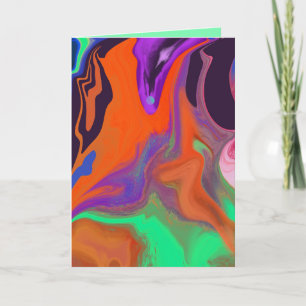 Psychedelic ljust Showfödelsedagkort Kort