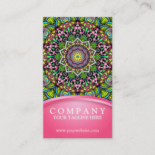 Psychedelic Lövs Mandala Visitkort