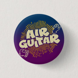 Psychedelic Luft Guitar Retro Flair Pinback Knapp