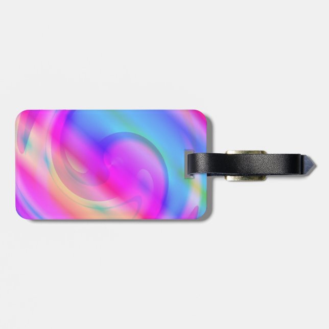 Psychedelic Luggage Tag Bagagebricka (Baksida Vågrät)