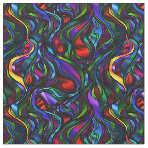 Psychedelic målat glassabstrakt tyg