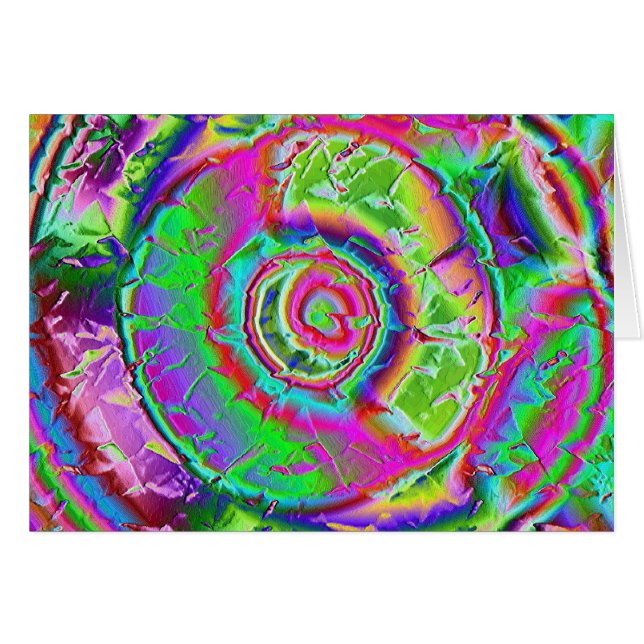 Psychedelic målning hälsningskort (Framsidan Horizontal)