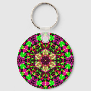 Psychedelic Mandala #13 Nyckelkedja Nyckelring