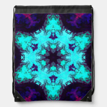 Psychedelic Mandala Flower Blue och Lila