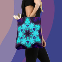 Psychedelic Mandala Flower Blue och Lila