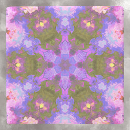 Psychedelic Mandala Flower Lila and Blue Stenunderlägg