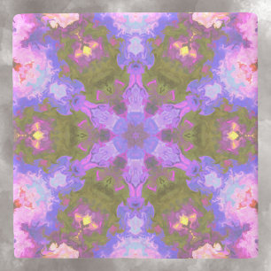 Psychedelic Mandala Flower Lila and Blue Stenunderlägg