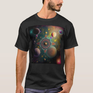 Psychedelic Mandala i Universe T Shirt