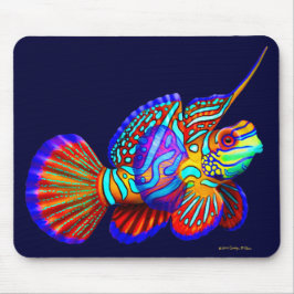 Psychedelic MandarinGobyfisk Mousepad Musmatta