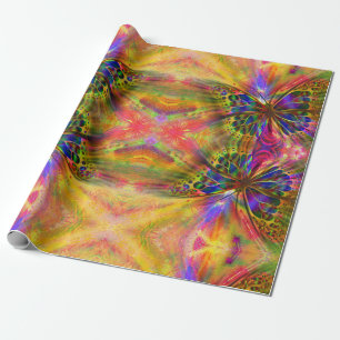 Psychedelic & Mång--Färgad fjäril Presentpapper