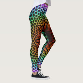 Psychedelic mångfärgad Spiderwebbed damasker Leggings