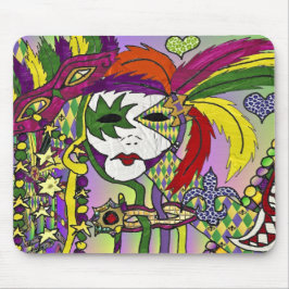 Psychedelic Mardi Gras Feather Mask Musmatta