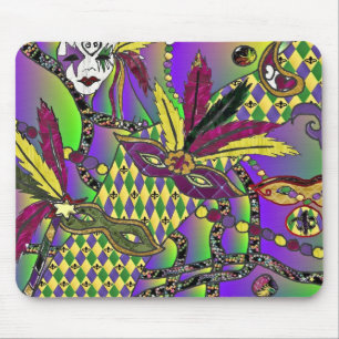 Psychedelic Mardi Gras Feather Masks Gifts Apparat Musmatta