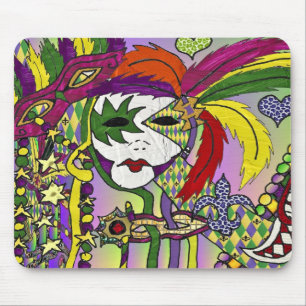 Psychedelic Mardi Gras Feather Masks Gifts Apparat Musmatta