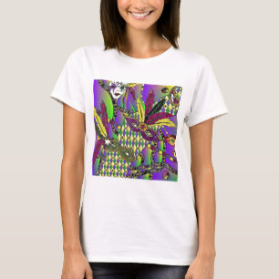 Psychedelic Mardi Gras Feather Masks Gifts Apparat Tee