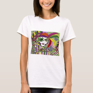 Psychedelic Mardi Gras Feather Masks Gifts Apparat Tee