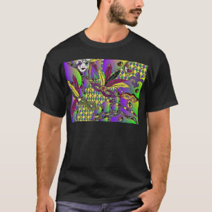Psychedelic Mardi Gras Feather Masks Gifts Apparat Tee Shirt
