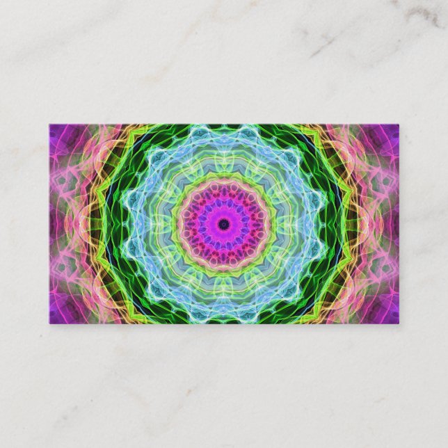 Psychedelic maskhålkaleidoscope visitkort (Framsida)