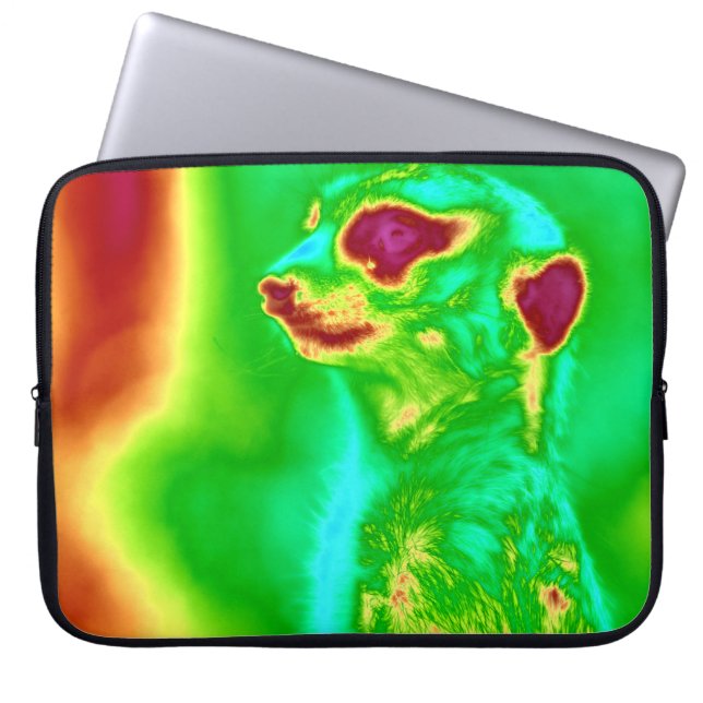 Psychedelic Meerkat Laptop Fodral (Framsidan)