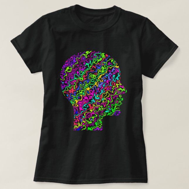 Psychedelic Mind Maze T Shirt (Design framsida)