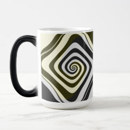 Psychedelic Monogram Swirl Groovy Fractal Art Magisk Mugg