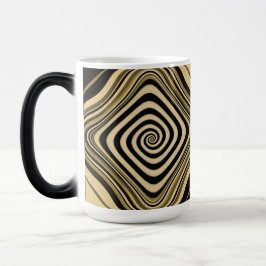 Psychedelic Monogram Swirl Groovy Fractal Art Magisk Mugg