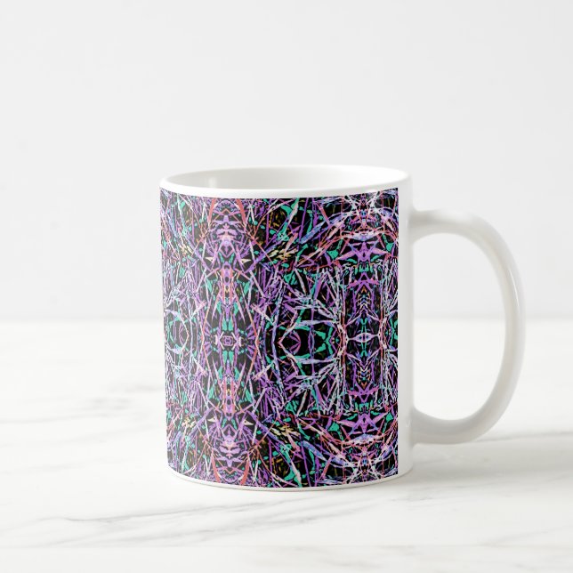 Psychedelic Mönster i Rosa Kaffemugg (Höger)