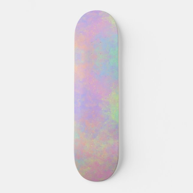 Psychedelic Mottled Pastel Mini Skateboard Bräda 18,5 Cm (Framsida)