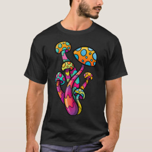 Psychedelic Mushroom Älskare Trance House Rave Par T Shirt