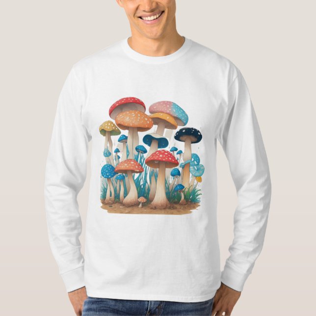 Psychedelic Mushroom Shirt | Botaniskt T Shirt (Framsida)