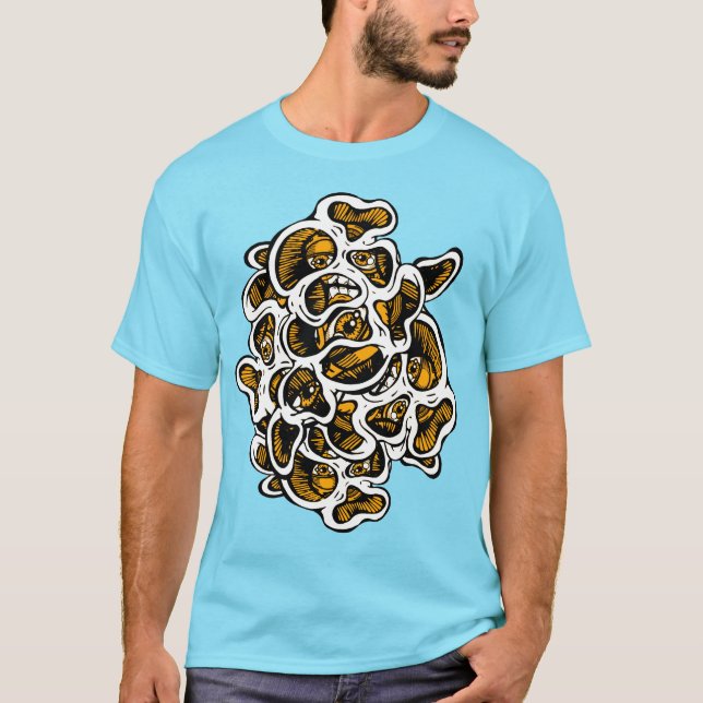 Psychedelic Mushroom Surrealist Öga Graphic T Shirt (Framsida)