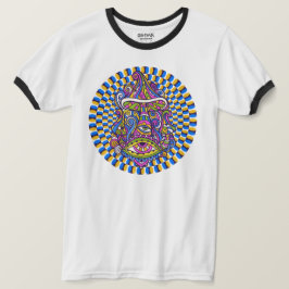 Psychedelic Mushroom Swirl Ringer T-Shirt