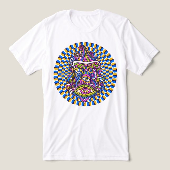 Psychedelic Mushroom Swirl Unisex Tee (Design Framsida)