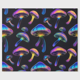 Psychedelic Mushroom Wrapping Papper Presentpapper